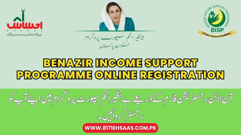 Benazir Income Support Programme Online Registration