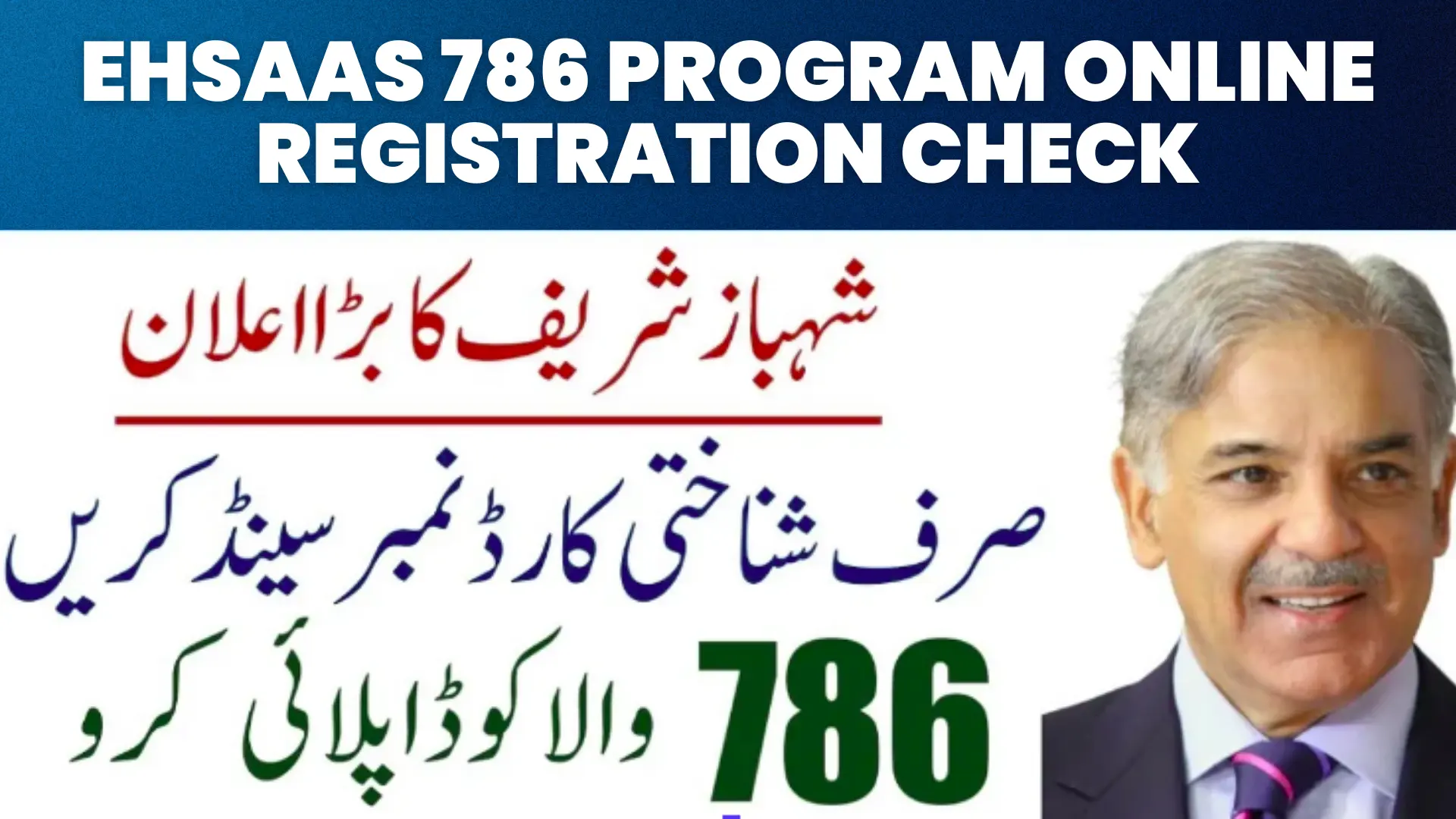Ehsaas 786 Program Online Registration Check