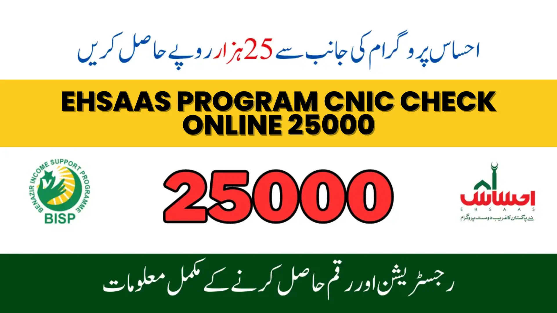 Ehsaas Program CNIC Check Online 25000