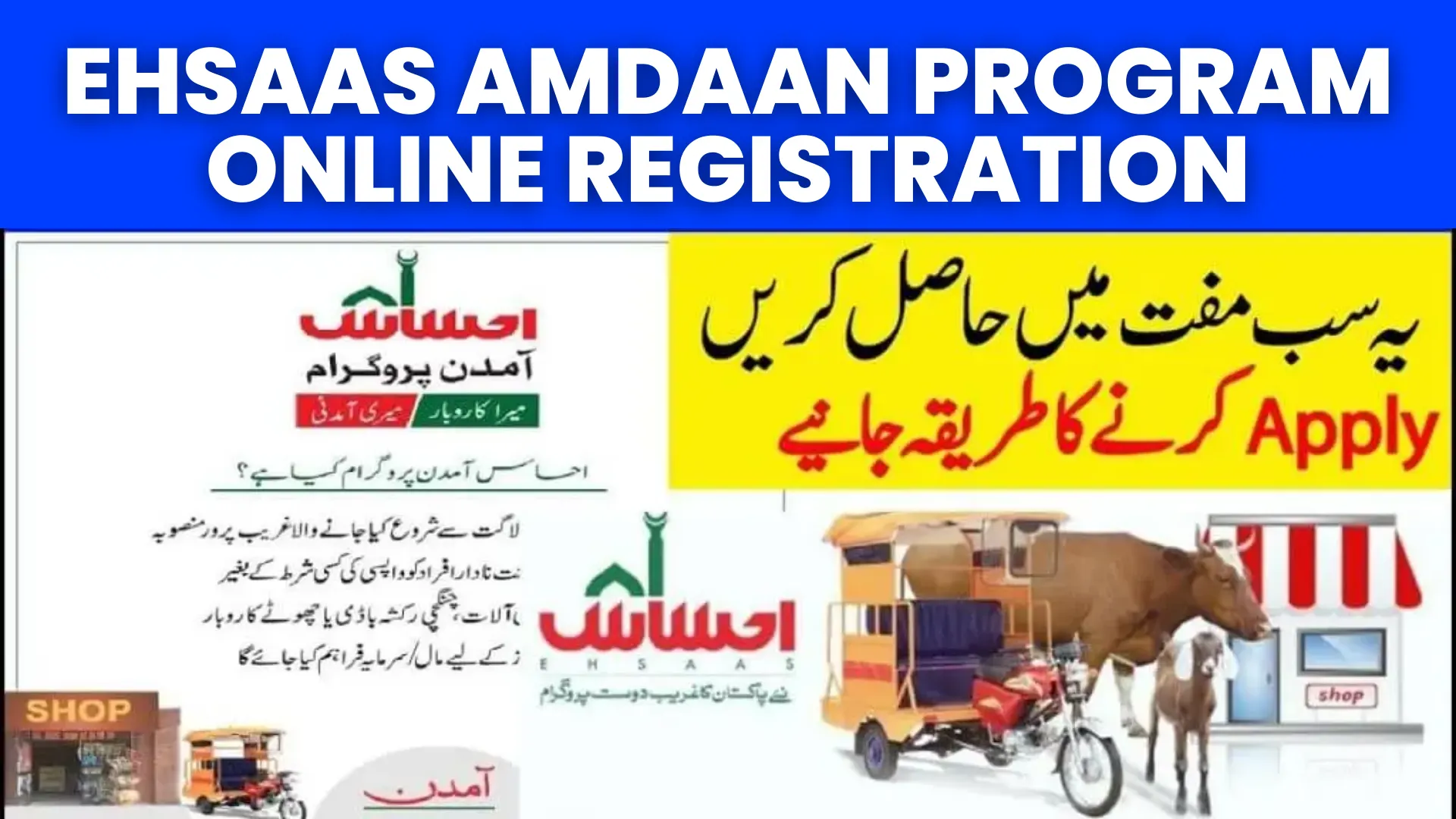 Ehsaas Amdaan Program Online Registration